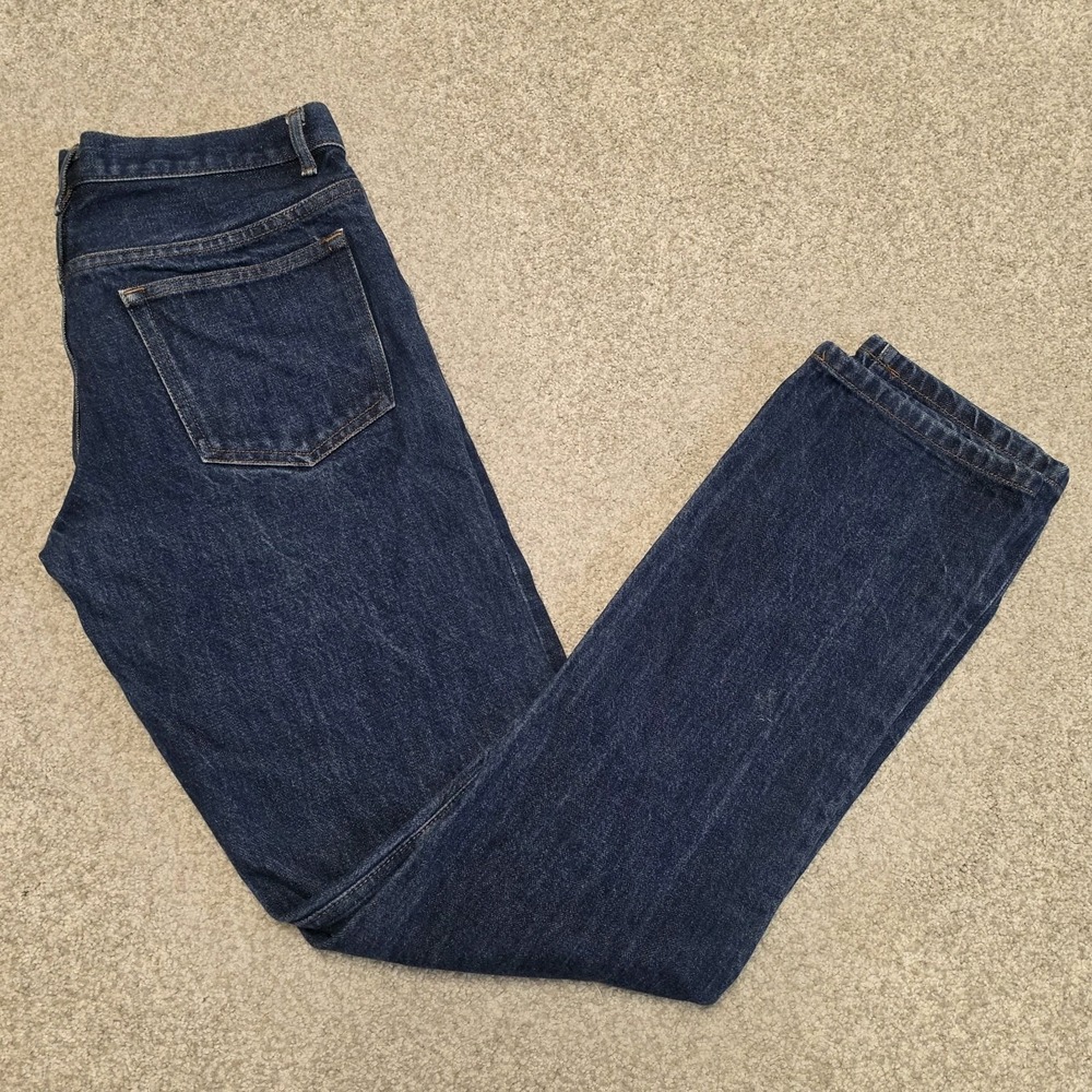 APC Petit Standard Selvedge Denim Jeans Dark Blue Indigo Size 31x33